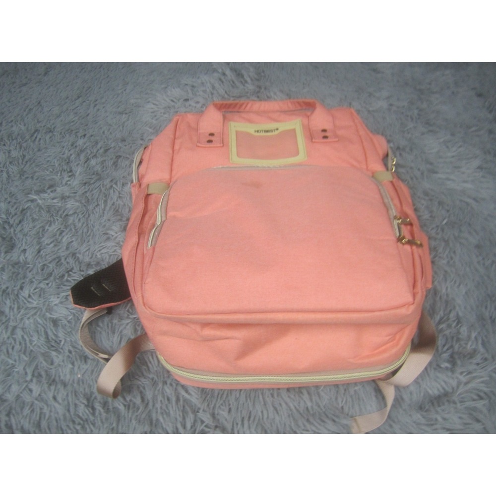 Baby Diaper Bag- 3 in 1 Backpack with Changing Station Hotbest Coral